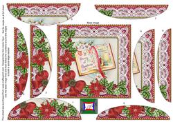 Glory Book Red Poinsettia 5in Rounded Spiral Stacker