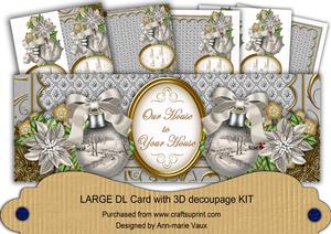 Snow Bridge Ours to Yours Large Dl Decoupage Card Kit