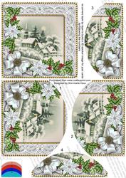 Dream Church Poinsettia 5in Round Bottom Stacker