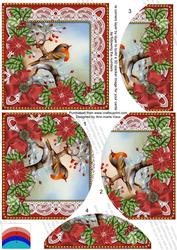 Red Robin Poinsettia 5in Round Bottom Stacker
