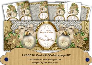 Cream Village to Your House Large Dl Card Kit