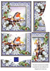 Blue Robin Poinsettia 5in V Bottom Stacker