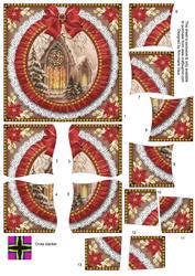 Church Window Ruffle 5in Cross Stacker