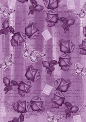 Lilac Painted Rose Butterfly A4 Backing Paper