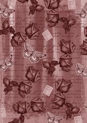 Dusky Pink Painted Rose Butterfly A4 Backing Paper