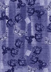 Blue Painted Rose Butterfly A4 Backing Paper