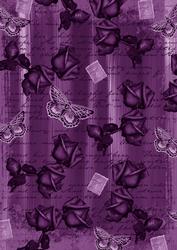 Purple Painted Rose Butterfly A4 Backing Paper