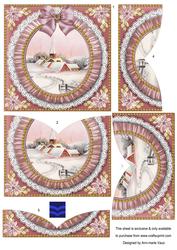 Pink Church Ruffle 5in V Bottom Stacker