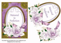 Lilac Magnolia Matured Perfection Oval 7x5in Step by Step