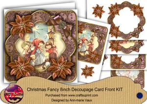 Nativity Scene Tea Christmas Fancy 8in Decoupage Cf Kit