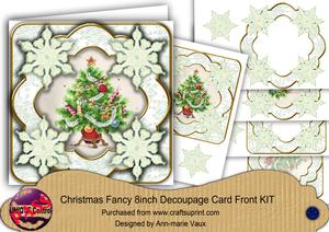 Elegant Tree Snowflake Fancy Picture 8in Decoupage Cf Kit