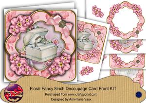Pink Ring Box Blossom Fancy Picture 8in Decoupage Cf Kit