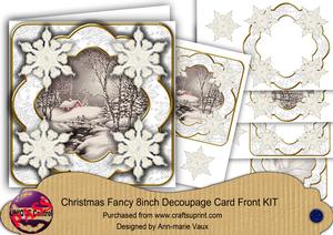 Winter Walk Snowflake Fancy Picture 8in Decoupage Cf Kit