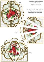 Christmas Bells Green Flake Anglaise Deco Stacker