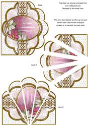 Pink Candle Trio Flake Anglaise Deco Stacker