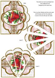 Christmas Bells Red Flake Anglaise Deco Stacker