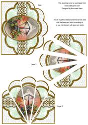 Christmas Lantern Green Flake Anglaise Deco Stacker
