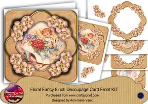 Shoe Fairy Peach Blossom Fancy Picture 8in Decoupage Cf Kit
