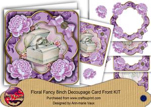 Lilac Ring Box Roses Fancy Picture 8in Decoupage Cf Kit