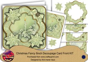 Single Pastel Candle Fancy Picture 8in Decoupage Cf Kit