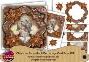 Mother Mary Fancy Picture 8in Decoupage Cf Kit