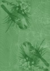 Mid Green Bird Duo A4 Backing Paper