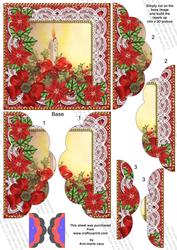 Single Candle Red 5in Scalloped Side Stacker