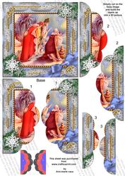 We Three Kings Snow 5in Scalloped Side Stacker