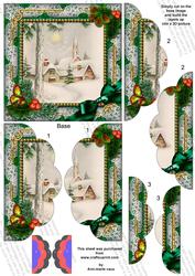 Winter Pub Holly 5in Scalloped Side Stacker