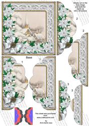 Ice Church Poinsettia 5in Scalloped Side Stacker