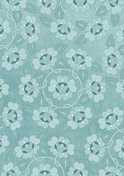 Dusky Teal Oriental Lotus A4 Backing Paper