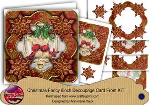 Red Lovebirds Flake Fancy 8in Decoupage Cf Kit