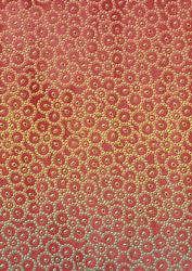 Red Gold Floral Beading A4 Backing Paper