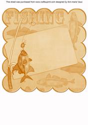Borange Fishing 8in Scallop Card Insert Panel Sheet