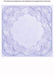 Pale Blue Snowflake Colour Rosette 8in Insert Panel