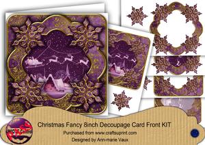 Purple Night Goldflake Fancy 8in Decoupage Cf Kit