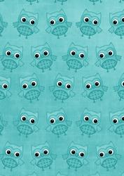 Teal Toned Owls A4 Backing Paper