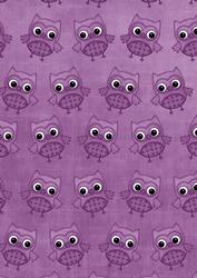 Purple Toned Owls A4 Backing Paper