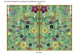 Mint All Over Paint Cherry Blossom 7x5 Cut and Fold Card