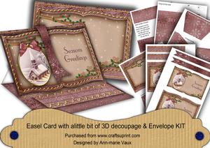 Plum Church Seasons Greetings Easel Book Card & Envelope Kit