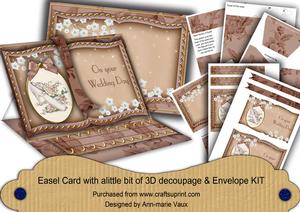 Wedding Shoe on Your Wedding Day 3D Easel Book Kit