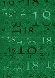 Dark Green 18 Birthday A4 Backing Paper
