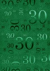 Dark Green 30 Birthday A4 Backing Paper