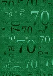 Dark Green 70 Birthday A4 Backing Paper