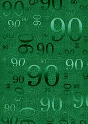 Dark Green 90 Birthday A4 Backing Paper