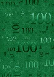 Dark Green 100 Birthday A4 Backing Paper
