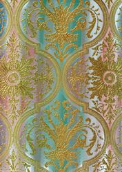 Rainbow Flower Gold Damask A4 Backing Paper