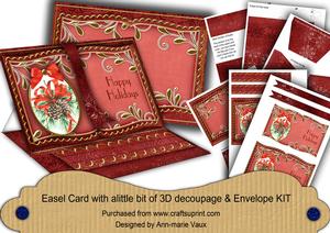 Red Fir Happy Holidays 3D Easel Book Kit