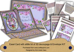 Wedding Bell Blue Your Wedding Day 3D Easel Book Kit