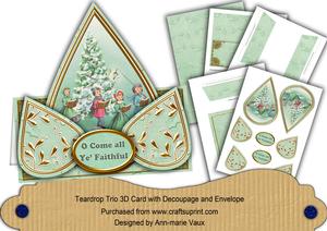 Tree Singers Mint O Come All Ye Faithful Teardrop Trio Kit